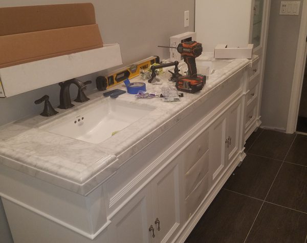 Vanity Top and Faucet Install